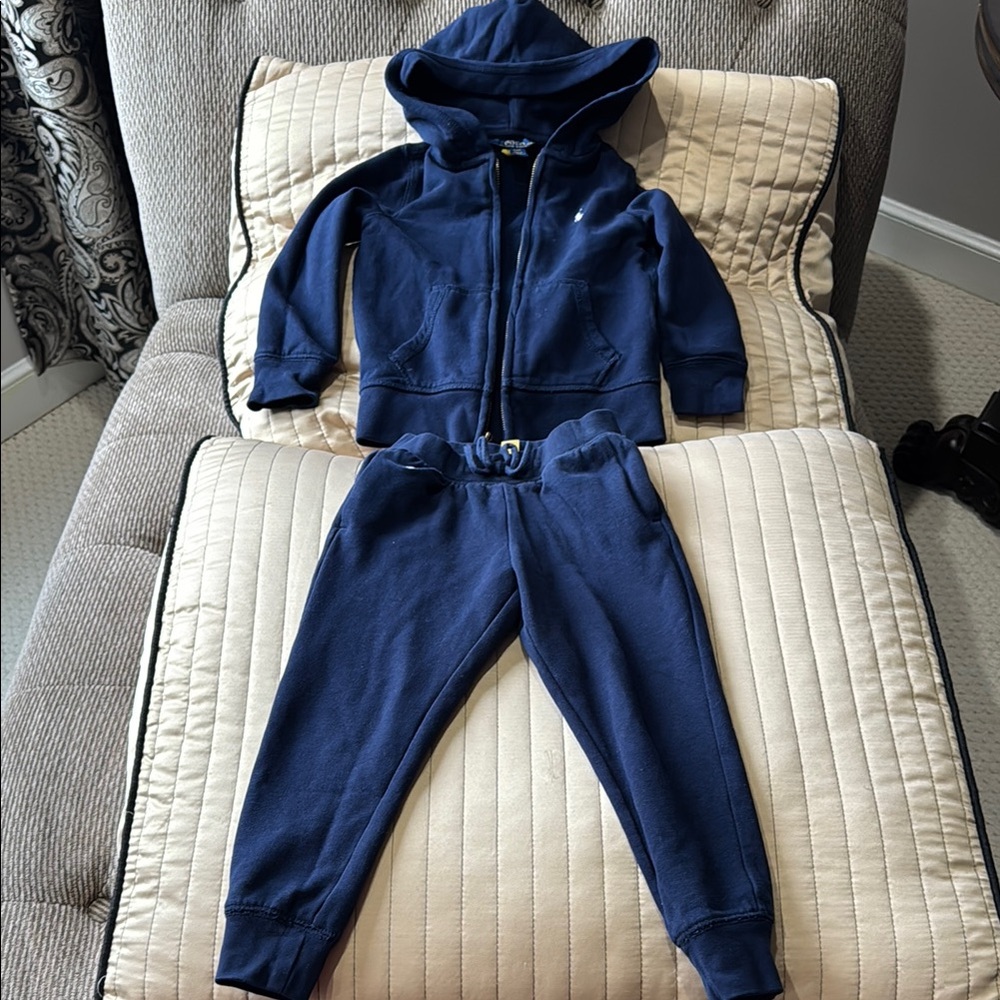 Polo Ralph Lauren Kids Blue Hoodie and Joggers Set